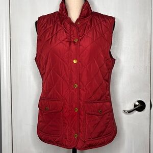 Adrienne Vittadini Red Quilted Vest M